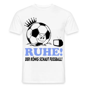 Ruhe Der König schaut guckt Fußball Fußballfan - Männer T-Shirt - Weiß - Vorne - AI Model Male 178 dark (178cm)