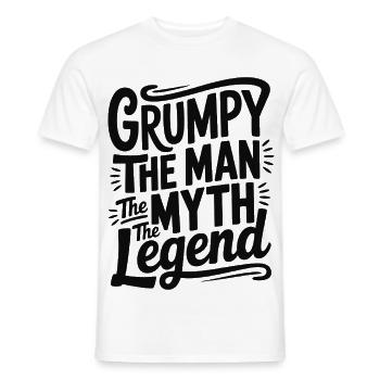 Grumpy der Mann, der Mythos, die Legende - Männer T-Shirt - Weiß - Vorne - AI Model Male 178 dark (178cm)