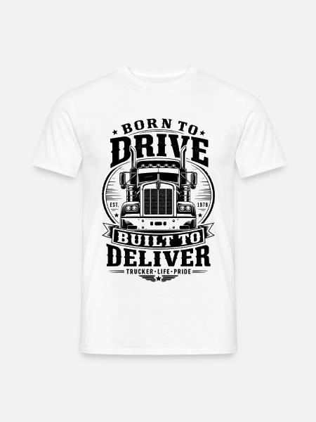 Trucker Leben - Männer T-Shirt - Weiß
