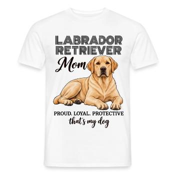 Labrador Retriever Mom Proud Loyal Dog - Männer T-Shirt - Weiß - Vorne - AI Model Male 178 dark (178cm)