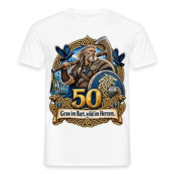 50.Geburtstag - Männer T-Shirt - Weiß - Vorne - AI Model Male 178 dark (178cm)