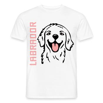 Glückliche Hunde Labrador - Männer T-Shirt - Weiß - Vorne - AI Model Male 178 dark (178cm)