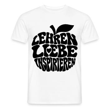 Lehren_Lieben_inspirieren - Männer T-Shirt - Weiß - Vorne - AI Model Male 178 dark (178cm)