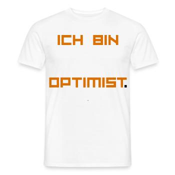ICH_BIN_OPTIMIST-_ Part 1 - Männer T-Shirt - Weiß - Vorne - AI Model Male 178 dark (178cm)