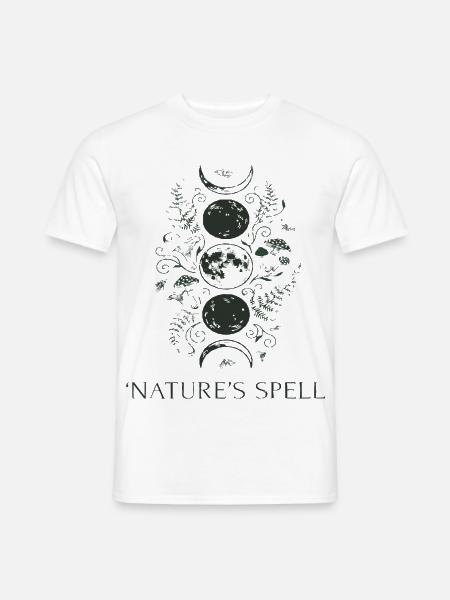 Naturzauber Mondkreis - Männer T-Shirt - Weiß
