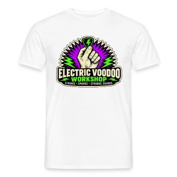 ELEKTRISCHES VOODOO | Streicher · Funken · Seltsamer Klang - Männer T-Shirt - Weiß - Vorne - AI Model Male 178 dark (178cm)