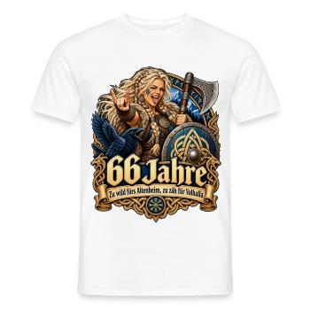 66.Geburtstag - Männer T-Shirt - Weiß - Vorne - AI Model Male 178 dark (178cm)