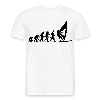 Windsurfer Windsurfing Evolution Für Surfer - Männer T-Shirt - Weiß - Vorne - AI Model Male 178 dark (178cm)