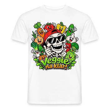 Veggie Skull - Männer T-Shirt - Weiß - Vorne - AI Model Male 178 dark (178cm)