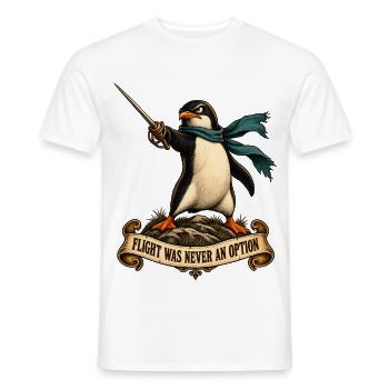 Flight Was Never an Option - Männer T-Shirt - Weiß - Vorne - AI Model Male 178 dark (178cm)