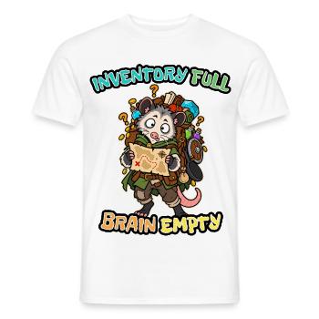 Inventar voller Gehirnleerer Opossumspieler - Männer T-Shirt - Weiß - Vorne - AI Model Male 178 dark (178cm)