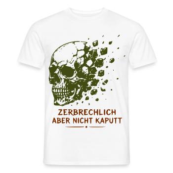 Zerbrechlich, aber nicht kaputt - Männer T-Shirt - Weiß - Vorne - AI Model Male 178 dark (178cm)