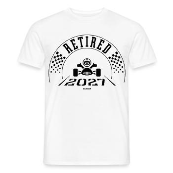 Im Ruhestand 2027 (Ruhestand / Ruhestand / Schwarz) - Männer T-Shirt - Weiß - Vorne - AI Model Male 178 dark (178cm)