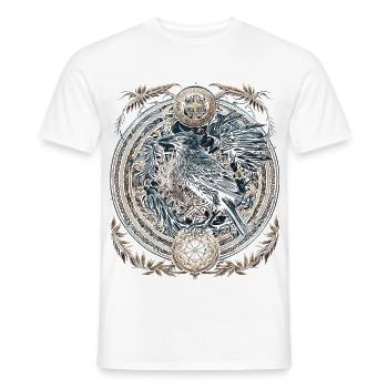 Odins Rabe Wikinger nordische Runen Nordmann - Männer T-Shirt - Weiß - Vorne - AI Model Male 178 dark (178cm)
