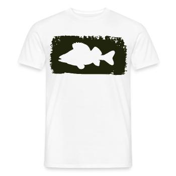Barsch im Farbstrich - grün - Männer T-Shirt - Weiß - Vorne - AI Model Male 178 dark (178cm)
