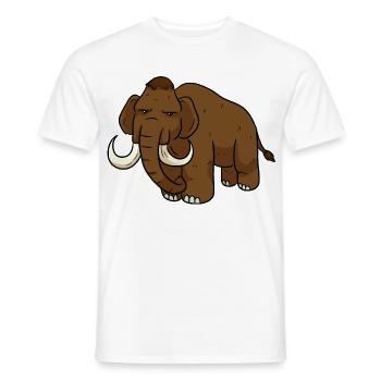 Mammut Eiszeittiere Eiszeit Steinzeit - Männer T-Shirt - Weiß - Vorne - AI Model Male 178 dark (178cm)
