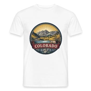 Colorado Rocky Mountains Retro-Reisegeschenk - Männer T-Shirt - Weiß - Vorne - AI Model Male 178 dark (178cm)
