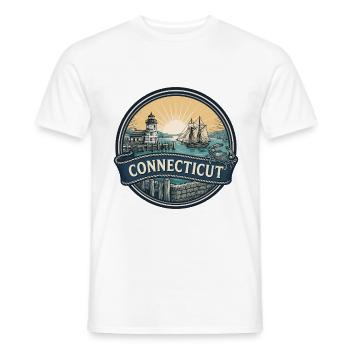 Connecticut Mystic Seaport Reisesouvenir - Männer T-Shirt - Weiß - Vorne - AI Model Male 178 dark (178cm)