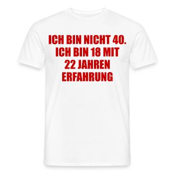 Jung mit Erfahrung - Männer T-Shirt - Weiß - Vorne - AI Model Male 178 dark (178cm)