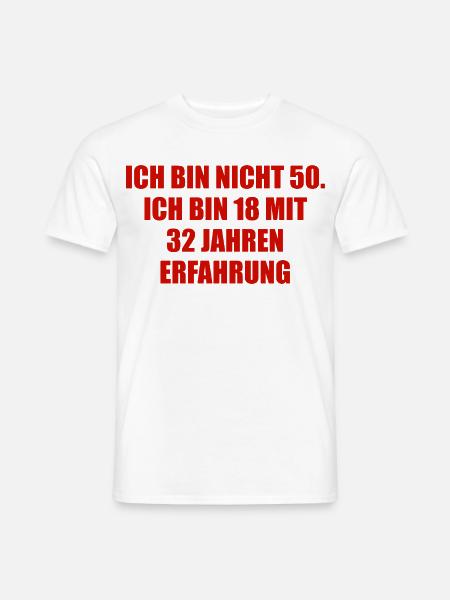 50 mit 32 Jahren Erfahrung - Männer T-Shirt - Weiß