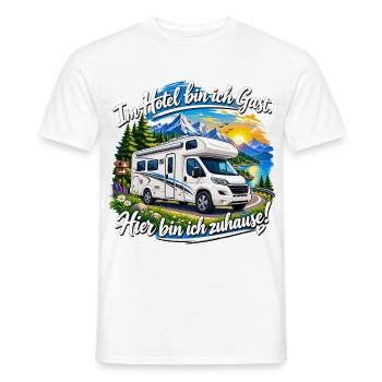 Wohnmobil , Camping Kult , Reisemobil Hotel - Männer T-Shirt - Weiß - Vorne - AI Model Male 178 dark (178cm)