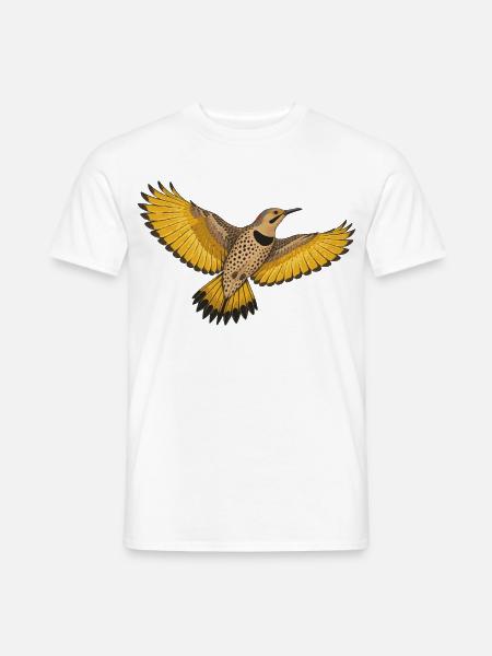 Nördlicher Flacker im Goldenen Flug - Männer T-Shirt - Weiß