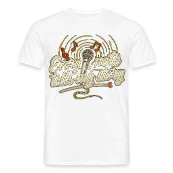 Vocalist Every Note Tells My Story Choir Singer - Männer T-Shirt - Weiß - Vorne - AI Model Male 178 dark (178cm)