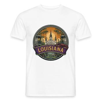 Louisiana New Orleans Bayou Reisesouvenir - Männer T-Shirt - Weiß - Vorne - AI Model Male 178 dark (178cm)