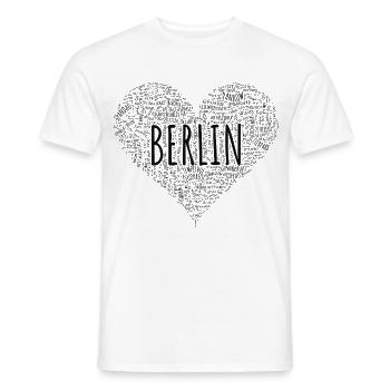 Berlin Herz aus U- und S-Bahnhöfen - Männer T-Shirt - Weiß - Vorne - AI Model Male 178 dark (178cm)