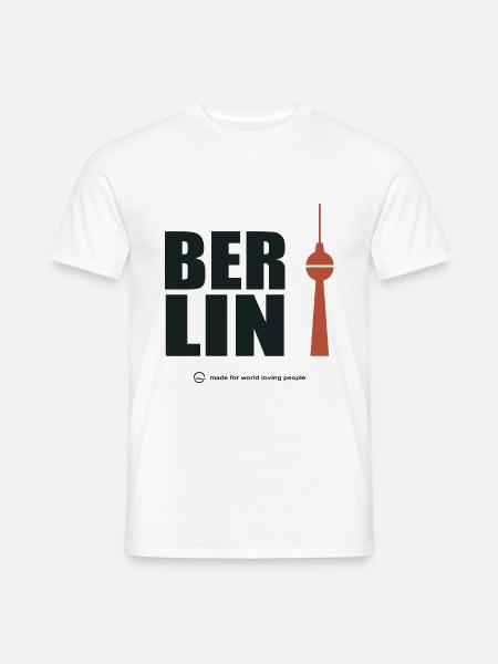 Berlin Turmtypografie - Männer T-Shirt - Weiß