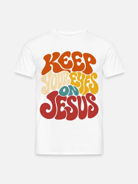 Christlicher Spruch Jesus Glaube - Männer T-Shirt - Weiß