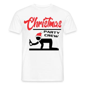 Weihnachten Christmas Party Crew Bier Saufen - Männer T-Shirt - Weiß - Vorne - AI Model Male 178 dark (178cm)