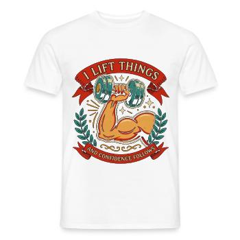 Personal Trainer I Lift Things And Strength Coach - Männer T-Shirt - Weiß - Vorne - AI Model Male 178 dark (178cm)
