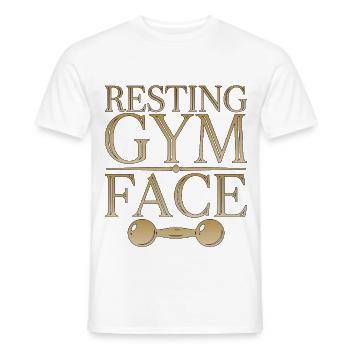 Personal Trainer Resting Gym Face Fitness Mentor - Männer T-Shirt - Weiß - Vorne - AI Model Male 178 dark (178cm)