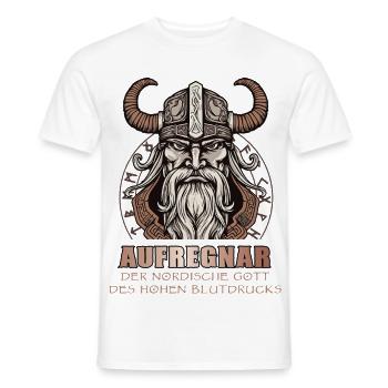 Aufregnar, Gott des hohen Blutdrucks Wikinger - Männer T-Shirt - Weiß - Vorne - AI Model Male 178 dark (178cm)