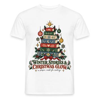 Winter Stories & Christmas Glow – Weihnachten - Männer T-Shirt - Weiß - Vorne - AI Model Male 178 dark (178cm)