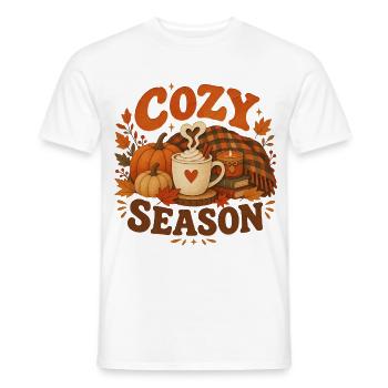 Herbst-Kokon-Saison - Männer T-Shirt - Weiß - Vorne - AI Model Male 178 dark (178cm)