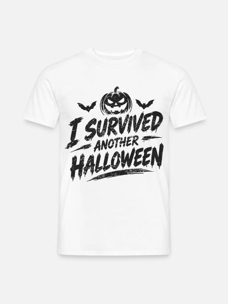 I Survived Another Halloween - Männer T-Shirt - Weiß
