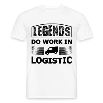 Logistik und Transport Legenden - Männer T-Shirt - Weiß - Vorne - AI Model Male 178 dark (178cm)