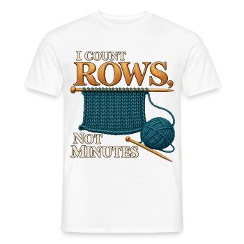 Ich zähle Reihen, nicht Minuten - Männer T-Shirt - Weiß - Vorne - AI Model Male 178 dark (178cm)