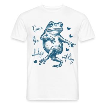 Dance like nobody's watching - Tanzender Frosch - Männer T-Shirt - Weiß - Vorne - AI Model Male 178 dark (178cm)