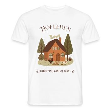 Hofleben Kleiner Hof Bauernhof Hühner Landleben - Männer T-Shirt - Weiß - Vorne - AI Model Male 178 dark (178cm)