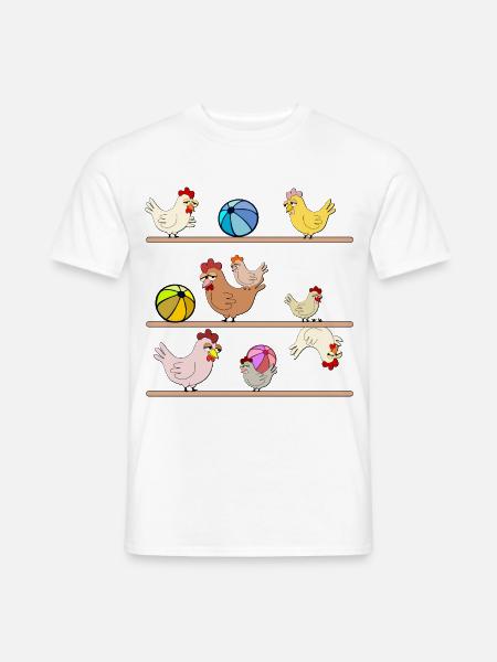 Hühnerstall Hühner Wasserball - Männer T-Shirt - Weiß
