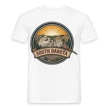 South Dakota Mount Rushmore Reisesouvenir - Männer T-Shirt - Weiß - Vorne - AI Model Male 178 dark (178cm)