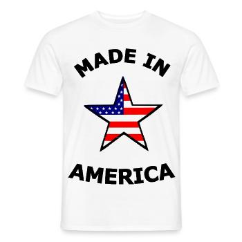 Amerikanische Flaggenstern - Männer T-Shirt - Weiß - Vorne - AI Model Male 178 dark (178cm)