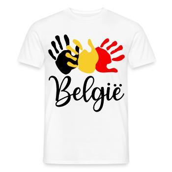 Hände Belgien Englisch - Männer T-Shirt - Weiß - Vorne - AI Model Male 178 dark (178cm)