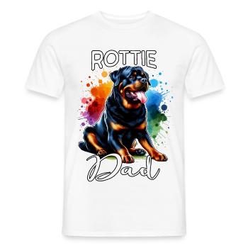 Rottweiler Papa - Männer T-Shirt - Weiß - Vorne - AI Model Male 178 dark (178cm)