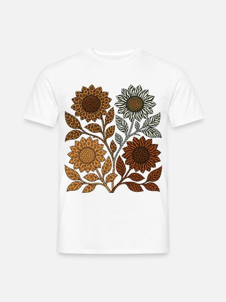 Boho Safari Sunflowers - Männer T-Shirt - Weiß