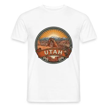 Utah Delicate Arch Canyon Vintage-Reisegeschenk - Männer T-Shirt - Weiß - Vorne - AI Model Male 178 dark (178cm)