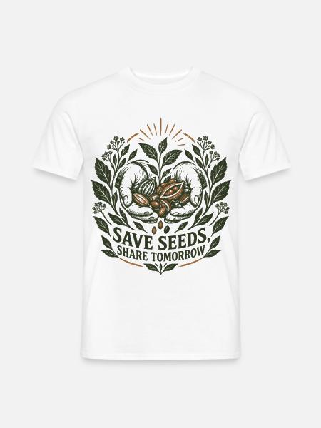 Samen speichern Teilen Sie morgen - Männer T-Shirt - Weiß